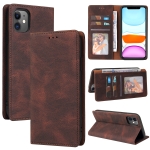 Simple Suction Closure Horizontal Flip Leather Case with Holder & Card Slot & Wallet For iPhone 11 Pro(Brown)