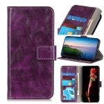 For Xiaomi Mi 11T / 11T Pro Retro Crazy Horse Texture Horizontal Flip Leather Case with Holder & Card Slots & Photo Frame & Wallet(Purple)