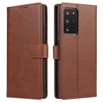 For Samsung Galaxy Note20 Ultra Calf Texture Buckle Horizontal Flip Leather Case with Holder & Card Slots & Wallet(Brown)