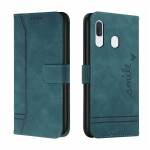 For Samsung Galaxy A40 Retro Skin Feel Horizontal Flip Soft TPU + PU Leather Case with Holder & Card Slots & Photo Frame(Army Green)