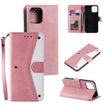 Stitching Calf Texture Horizontal Flip Leather Case with Holder & Card Slots & Wallet For iPhone 13 Pro Max(Rose Gold)