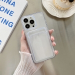 Transparent Card Slot Shockproof TPU Protective Case For iPhone 13 Pro Max