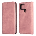 For Google Pixel 4a 5G Calf Texture Magnetic Horizontal Flip Leather Case with Holder & Card Slots & Wallet(Rose Gold)