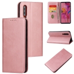 For Huawei P30 Calf Texture Magnetic Horizontal Flip Leather Case with Holder & Card Slots & Wallet(Rose Gold)