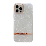 Shell Texture Electroplating IMD TPU Shockproof Case For iPhone 12 / 12 Pro(White)