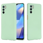 For OPPO A16 / A16S Foreign Version Solid Color Liquid Silicone Shockproof Full Coverage Protective Case(Green)