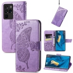 For ZTE Nubia Z30 Pro Butterfly Love Flower Embossed Horizontal Flip Leather Case with Holder & Card Slots & Wallet & Lanyard(Light Purple)