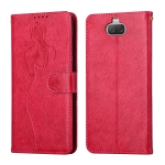 For Sony Xperia 20 Beauty Girl Embossing Pattern Horizontal Flip Leather Case with Holder & Card Slot & Wallet & Photo Frame(Red)