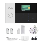 3G/GPRS + WiFi Intelligent Alarm System with Touch Keypad & LCD Screen & RFID function