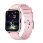 Q26 1.7 inch Color Screen Smart Watch, IP68 Waterproof,Support Temperature Monitoring/Heart Rate Monitoring/Blood Pressure Monitoring/Blood Oxygen Monitoring/Sleep Monitoring(Pink)
