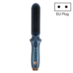 Multifunctional Curling Dry & Wet Electric Negative Ion Hair Straightening Comb, Specification:EU Plug(512 Blue)