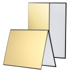 3-in-1 Reflective Board A3 Cardboard Folding Light Diffuser Board (White + Black + Gold)