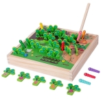 Children Pastoral Plucking Radish Catching Insects Game For Babies Early Education Wooden Toys(Farm)