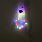 Halloween Decoration Props Ghost Printing LED Light String(White Glow)