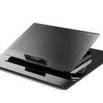 ICE COOREL Laptop Aluminum Alloy Radiator Fan Silent Notebook Cooling Bracket, Colour: Tungsten Gold Black