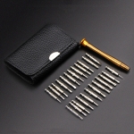 2 Sets 25 In 1 Multi-Purpose Leather Case Manual Screwdriver Batch Set Mobile Phone Notebook Repair Tool(With Magnetic)