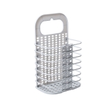 Household Bathroom Wall-Mounted Perforation-Free Folding Dirty Clothes Basket Toy Storage Basket(Grey)