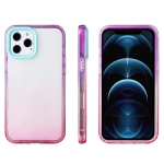 Candy Gradient Flat Surface TPU + PC Shockproof Case For iPhone 12 mini(Pink Purple)