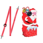 For Xiaomi Redmi Note 9 5G Christmas Series TPU Shockproof Case with Neck Lanyard(Santa Claus)