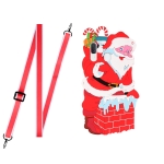 For Samsang Galaxy A30 Christmas Series Silicone Shockproof Case with Neck Lanyard(Santa Claus)