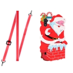 For Samsang Galaxy A01 Christmas Series Silicone Shockproof Case with Neck Lanyard(Santa Claus)
