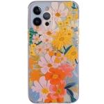 Shockproof TPU Pattern Protective Case For iPhone 11 Pro Max(Watercolor Chrysanthemum)
