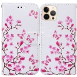 Horizontal Flip Leather Case with Holder & Card Slots & Photo Frame & Wallet For iPhone 13 Pro(Butterfly Love Flower)