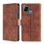 For Infinix Hot 10 Lite / Smart 5 Skin Feel Crocodile Texture Magnetic Clasp Horizontal Flip PU Leather Case with Holder & Card Slots & Wallet(Brown)