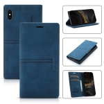 Dream Magnetic Suction Business Horizontal Flip PU Leather Case with Holder & Card Slot & Wallet For iPhone X / XS(Blue)