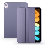 3-folding Horizontal Flip Honeycomb TPU Shockproof + PU Leather Case with Holder For iPad mini 6(Lavender Gray)