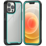 Colorful Border TPU + PC Full Coverage Protective Case For iPhone 13 Pro(Dark Green)