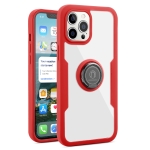 360 All-inclusive Dual-sided Magnetic Case with Ring Holder For iPhone 11 Pro Max(Red)