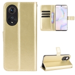 For Honor 50 Crazy Horse Texture Horizontal Flip Leather Case with Holder & Card Slots & Lanyard(Gold)