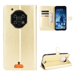 For Oukitel WP13 5G Crazy Horse Texture Horizontal Flip Leather Case with Holder & Card Slots & Lanyard(Gold)