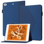 Rhombus Skin Feel Horizontal Flip Tablet Leather Case with Card Slots & Holder & Sleep / Wake-up Function For iPad mini (2019) / 4 / 3 / 2(Royal Blue)