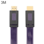 ULT-unite 4K Ultra HD Gold-plated HDMI to HDMI Flat Cable, Cable Length:3m(Transparent Purple)