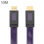 ULT-unite 4K Ultra HD Gold-plated HDMI to HDMI Flat Cable, Cable Length:10m(Transparent Purple)