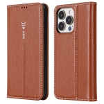 GEBEI PU+TPU Horizontal Flip Protective Case with Holder & Card Slots For iPhone 13 Pro(Brown)