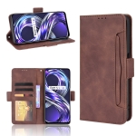 For OPPO Realme 8i Skin Feel Calf Pattern Horizontal Flip Leather Case with Holder & Card Slots & Photo Frame(Brown)
