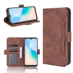 For vivo Y33S / Y21 / Y21S Skin Feel Calf Pattern Horizontal Flip Leather Case with Holder & Card Slots & Photo Frame(Brown)