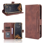 For Doogee S88 Plus / S88 Pro Skin Feel Calf Pattern Horizontal Flip Leather Case with Holder & Card Slots & Photo Frame(Brown)