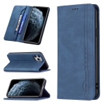 Magnetic RFID Blocking Anti-Theft Leather Case with Holder & Card Slots & Wallet For iPhone 11 Pro(Blue)
