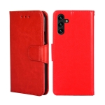 For Samsung Galaxy A13 5G Crystal Texture Horizontal Flip Leather Case with Holder & Card Slots & Wallet(Red)