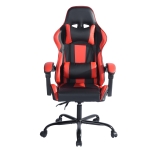[US Warehouse] Ergonomic 180 Degrees Adjustable Swivel Task Chairs with Headrest & Lumbar Support(Red)