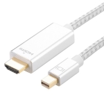1080P 60Hz Mini DisplayPort to HDMI Cable, Cable Length:2m (Silver)