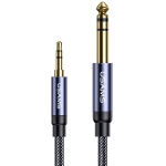 USAMS US-SJ539 3.5mm to 6.35mm Aluminum Alloy Audio Cable, Length: 1.2m