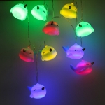 1.5m 10 LEDs Whale String Lights Room Wedding Party Decoration Lantern(Colorful Light)