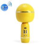 K8 Home Karaoke Microphone Bluetooth Wireless Handheld Microphone Speaker(Yellow)