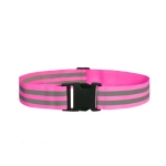 3 PCS Outdoor Adjustable Night Running And Cycling Reflective Waistband, Specification: 5cm Width(Pink)