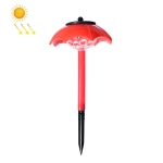 Solar Lawn Umbrella Light Outdoor Rainproof Light Control Garden Decoration Landscape Light(Red)